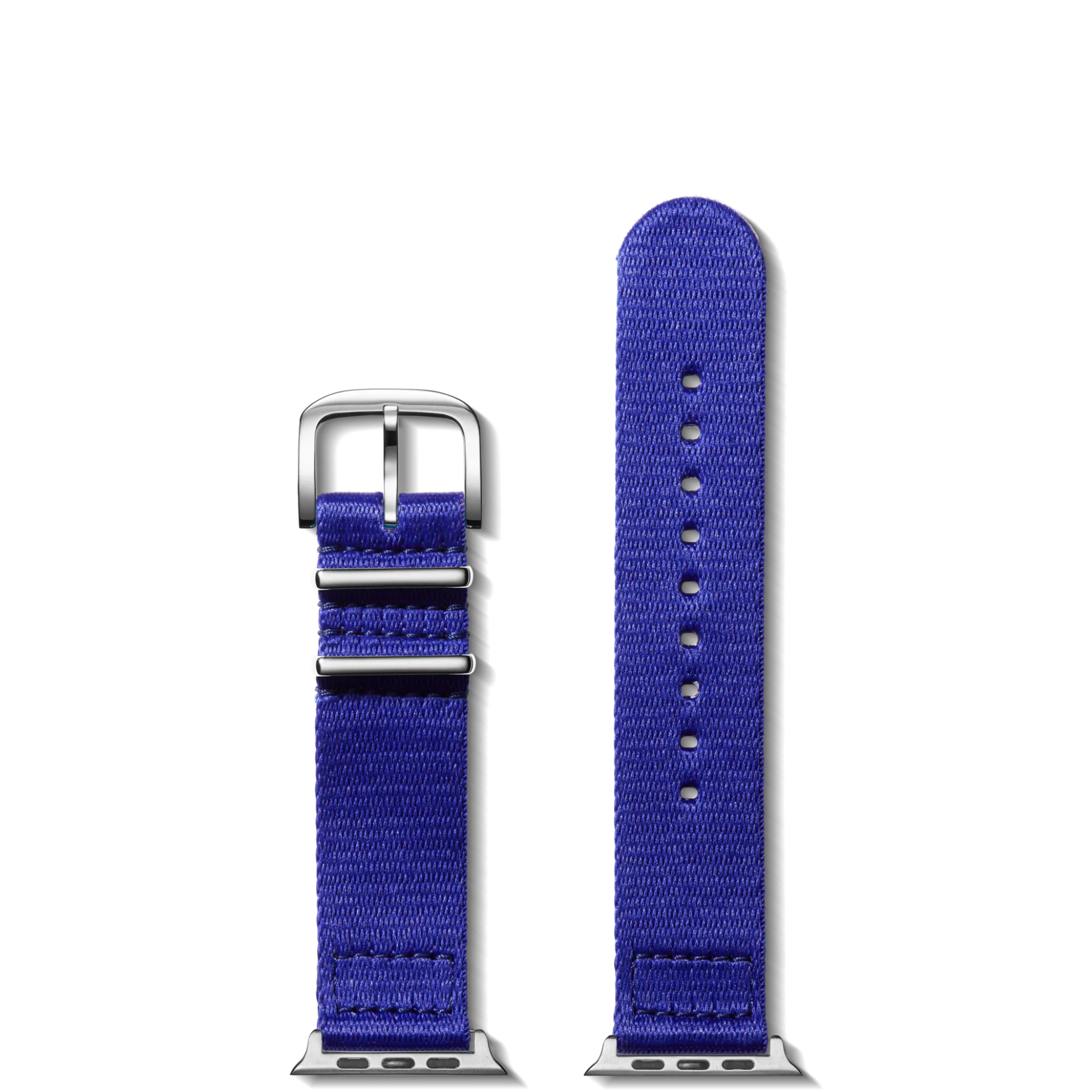 Shinola Apple Watch® Compatible|Nylon|20mm Cobalt Blue Split Nylon Apple Watch Strap