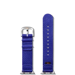 Shinola Apple Watch® Compatible|Nylon|20mm Cobalt Blue Split Nylon Apple Watch Strap