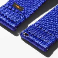 Shinola Apple Watch® Compatible|Nylon|20mm Cobalt Blue Split Nylon Apple Watch Strap