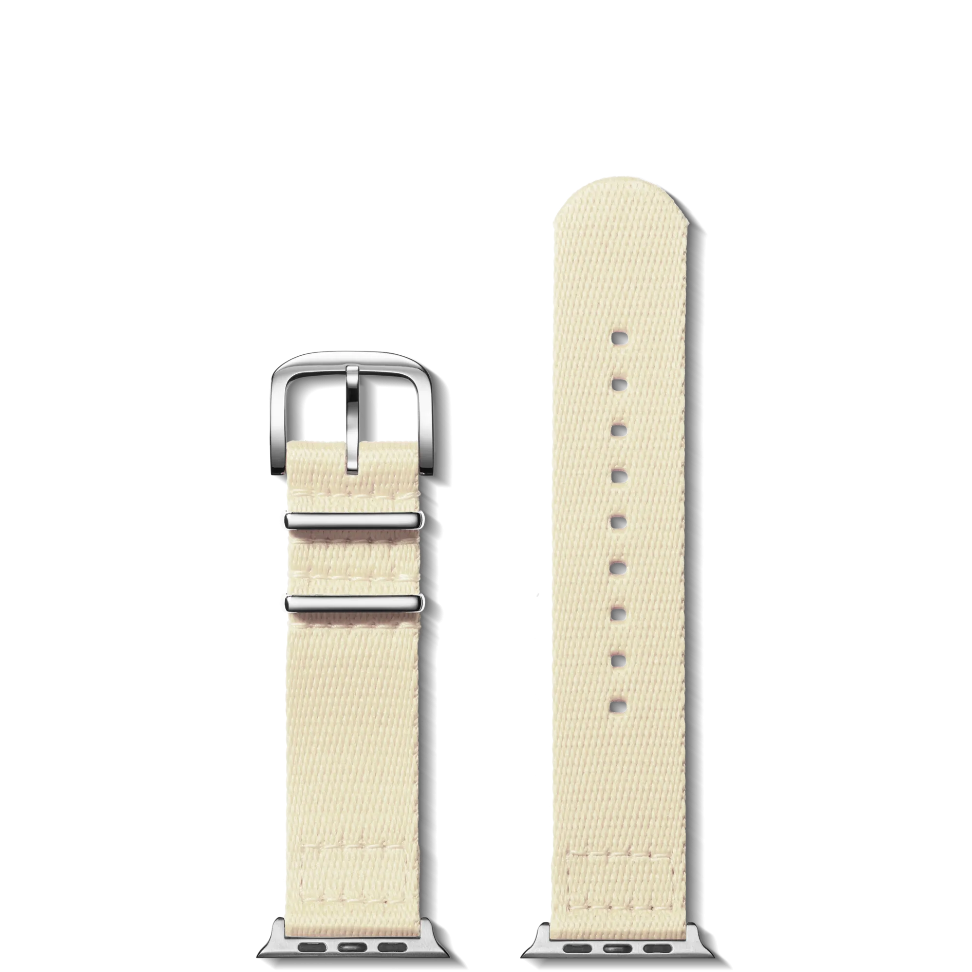 Shinola Apple Watch® Compatible|Nylon|20mm Cream Split Nylon Apple Watch Strap