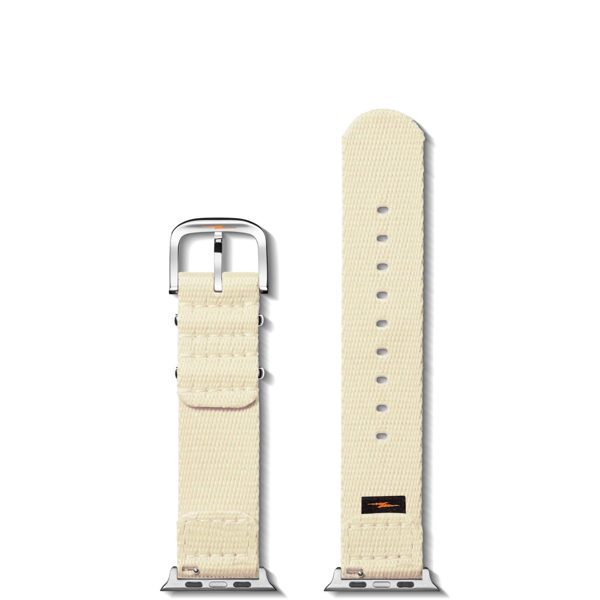 Shinola Apple Watch® Compatible|Nylon|20mm Cream Split Nylon Apple Watch Strap