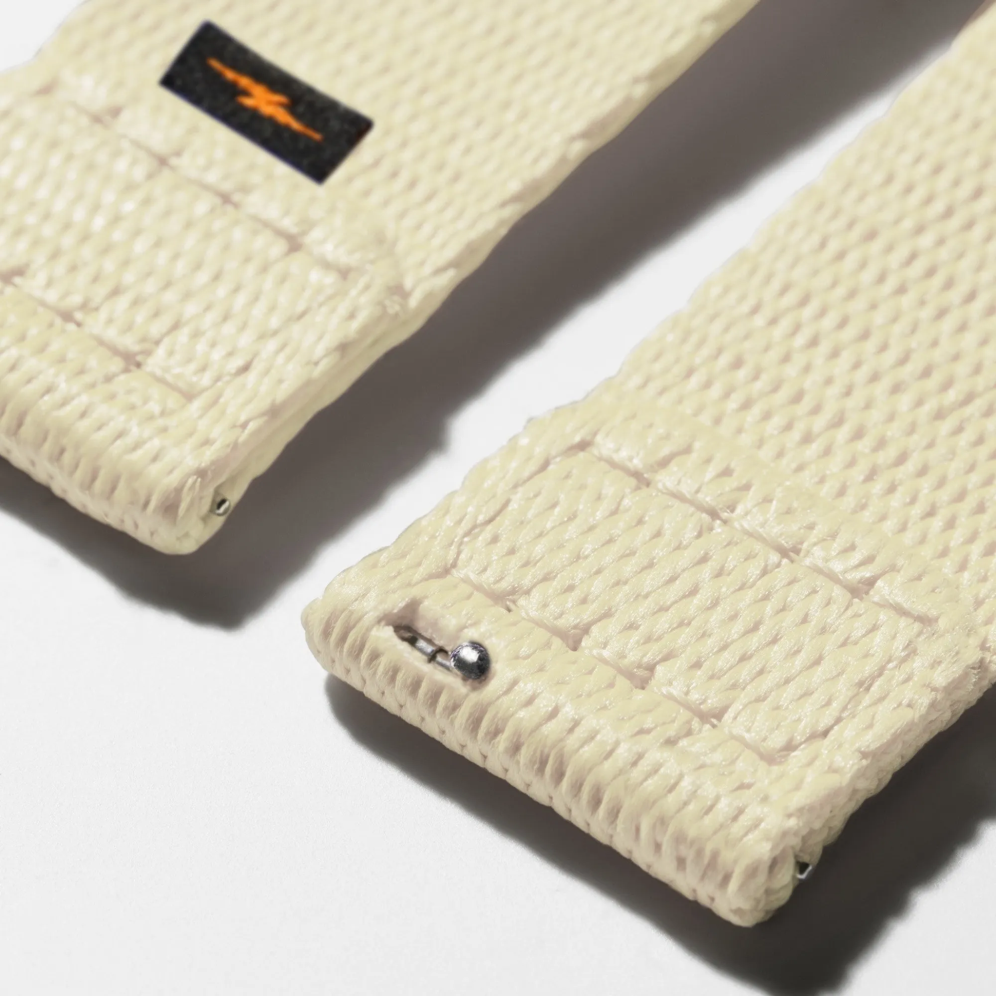 Shinola Apple Watch® Compatible|Nylon|20mm Cream Split Nylon Apple Watch Strap