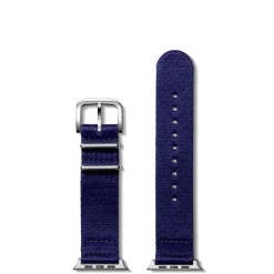 Shinola Apple Watch® Compatible|Nylon|20mm Dark Navy Split Nylon Apple Watch Strap