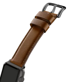 Shinola Shop All Straps|Apple Watch® Compatible|20mm Dark Nut Brown Leather Apple Watch Strap