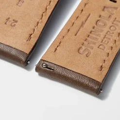 Shinola Shop All Straps|24Mm|24mm Dark Nut Brown Leather Watch Strap