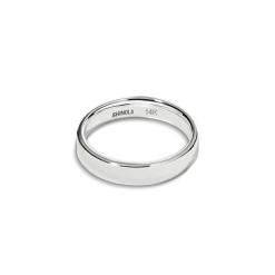 Shinola Rings|Engravable|4mm Flat Band White Gold