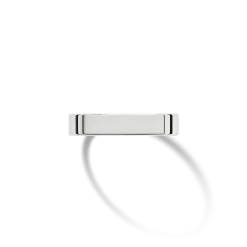 Shinola Rings|Engravable|4mm Flat Band White Gold