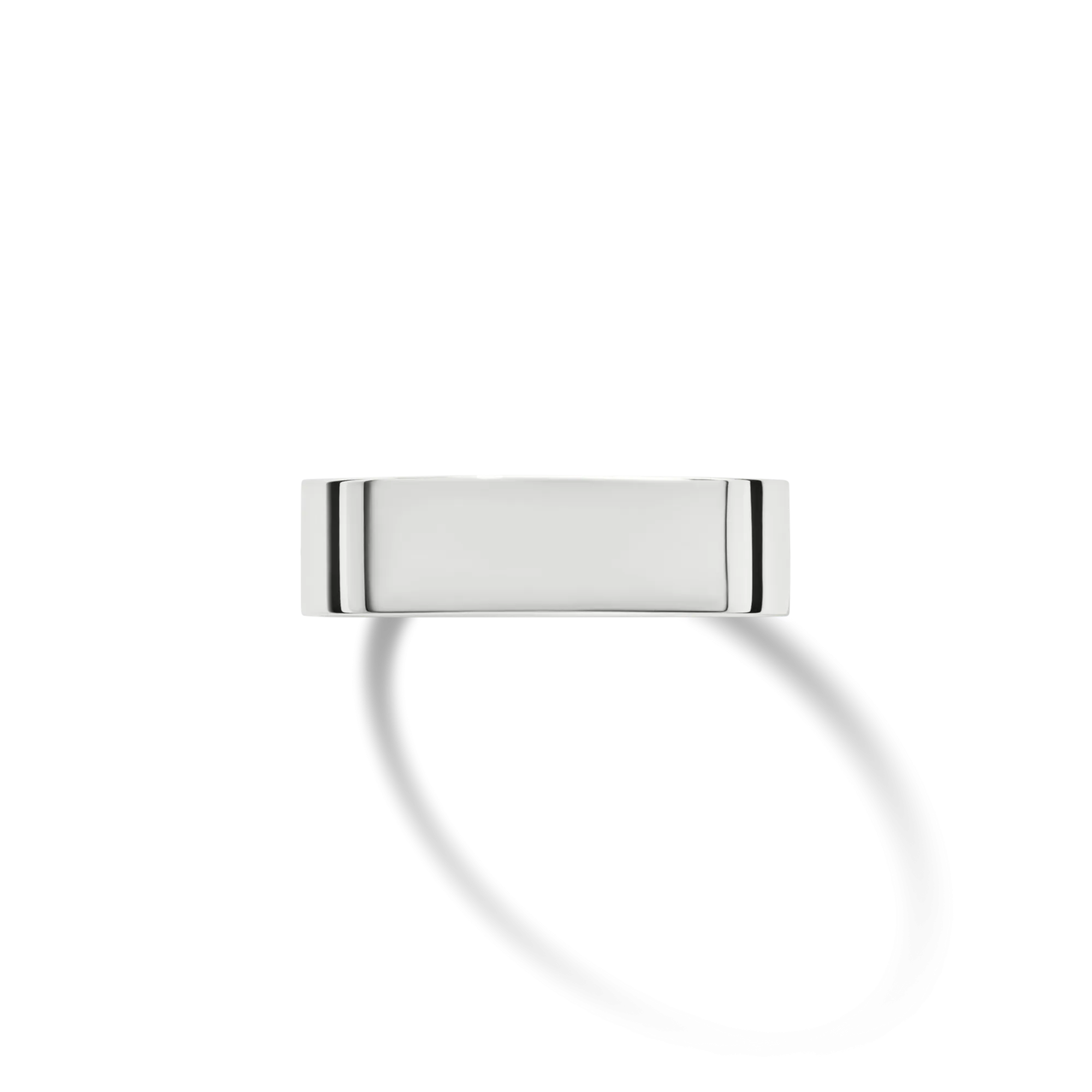 Shinola Rings|Engravable|6mm Flat Band White Gold