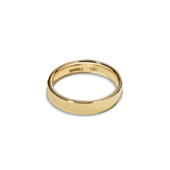 Shinola Rings|Engravable|4mm Flat Band Yellow Gold