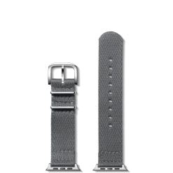 Shinola Apple Watch® Compatible|Nylon|20mm Gray Split Nylon Apple Watch Strap