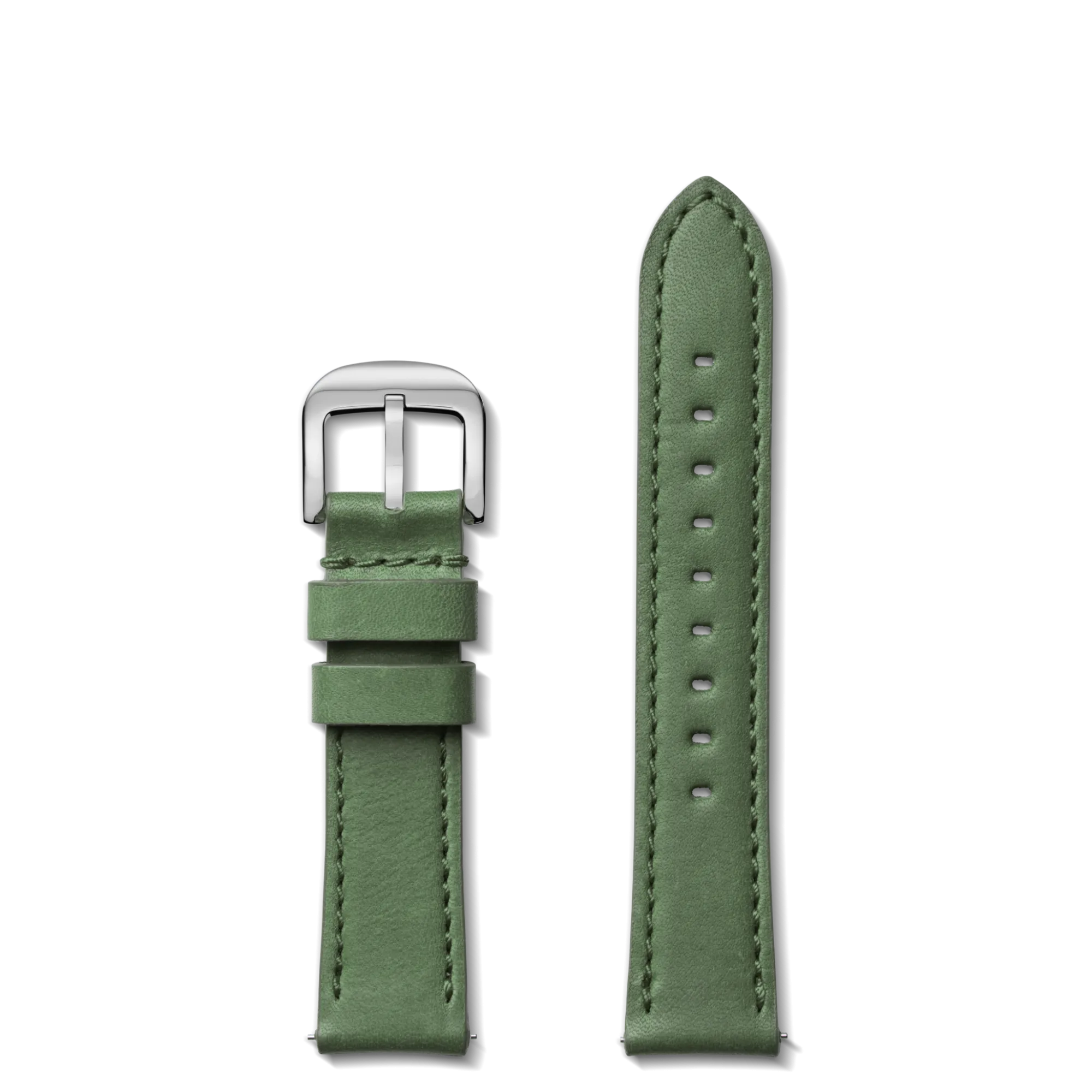 Shinola Shop All Straps|Leather|20mm Green Leather Watch Strap Forest