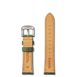 Shinola Shop All Straps|Leather|20mm Green Leather Watch Strap Forest