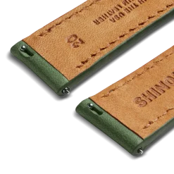 Shinola Shop All Straps|Leather|20mm Green Leather Watch Strap Forest