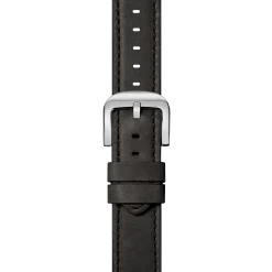 Shinola Shop All Straps|Leather|20mm Grizzly Leather Watch Strap Black