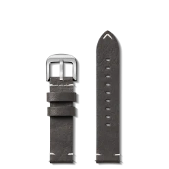 Shinola Shop All Straps|Leather|20mm Grizzly Black Leather Watch Strap