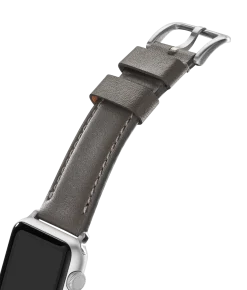 Shinola Shop All Straps|Apple Watch® Compatible|20mm Heather Gray Leather Apple Watch Strap