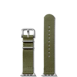 Shinola Shop All Straps|Apple Watch® Compatible|20mm Khaki Split Nylon Apple Watch Strap