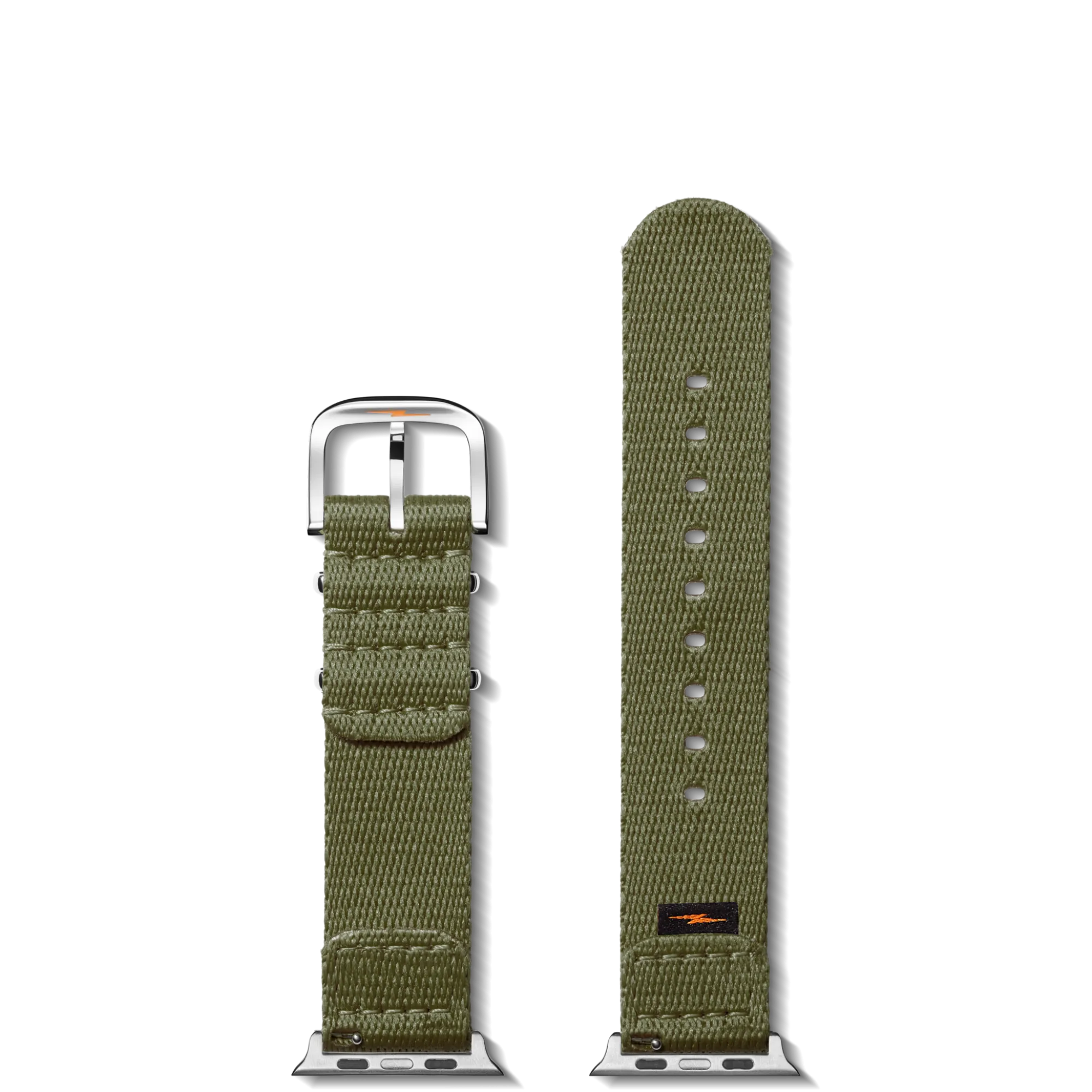 Shinola Shop All Straps|Apple Watch® Compatible|20mm Khaki Split Nylon Apple Watch Strap