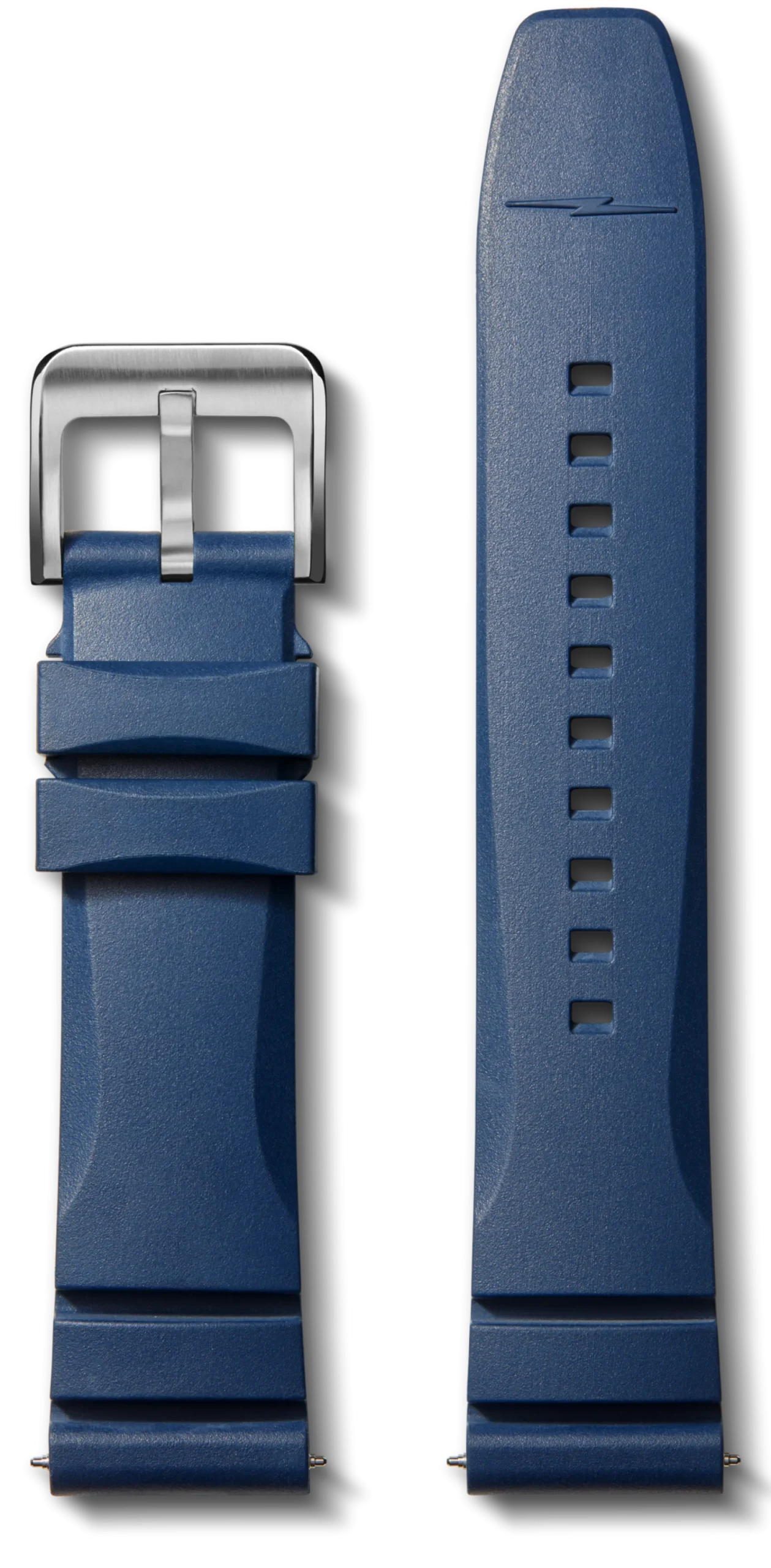 Shinola Rubber|22Mm|22mm Expandable Dive Rubber Watch Strap Midnight Blue
