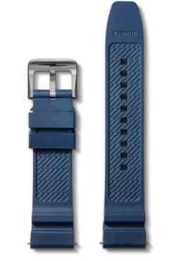 Shinola Rubber|22Mm|22mm Expandable Dive Rubber Watch Strap Midnight Blue