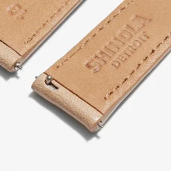 Shinola Shop All Straps|Leather|18mm Leather Watch Strap Natural