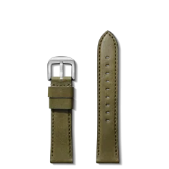 Shinola Shop All Straps|Leather|20mm Leather Watch Strap Olive
