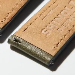 Shinola Shop All Straps|Leather|20mm Leather Watch Strap Olive