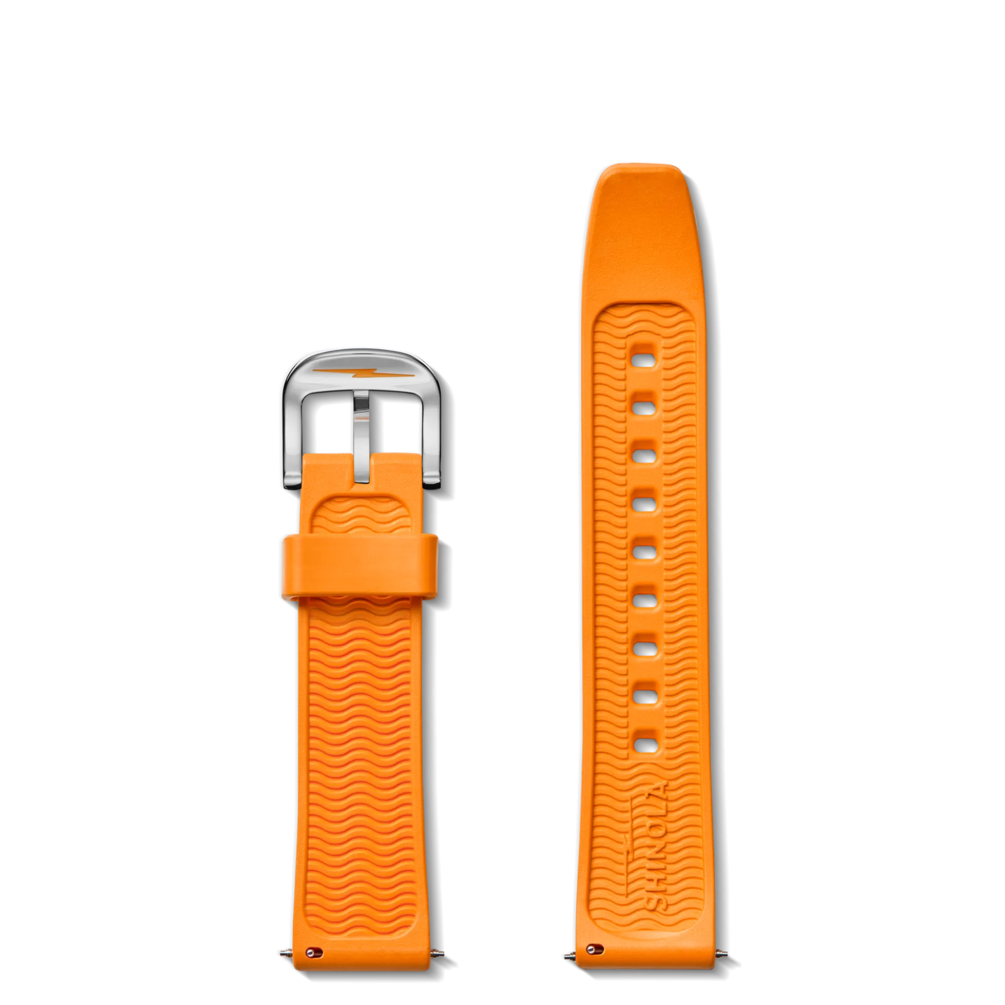 Shinola Rubber|Shop All Straps|20mm Rubber Watch Strap Orange