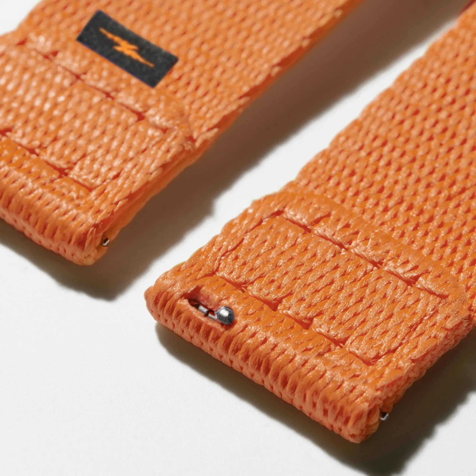 Shinola Shop All Straps|Apple Watch® Compatible|20mm Orange Split Nylon Apple Watch Strap