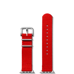 Shinola Apple Watch® Compatible|Nylon|20mm Red Split Nylon Apple Watch Strap