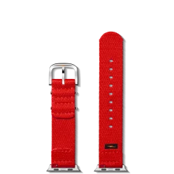 Shinola Apple Watch® Compatible|Nylon|20mm Red Split Nylon Apple Watch Strap