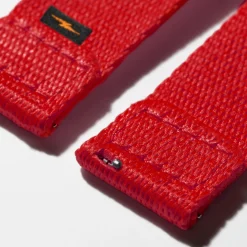Shinola Apple Watch® Compatible|Nylon|20mm Red Split Nylon Apple Watch Strap