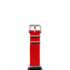 Shinola Apple Watch® Compatible|Nylon|20mm Red Split Nylon Apple Watch Strap