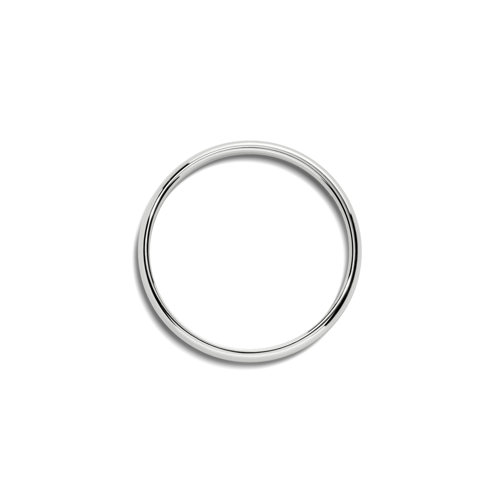 Shinola Rings|Engravable|2mm Round Band White Gold