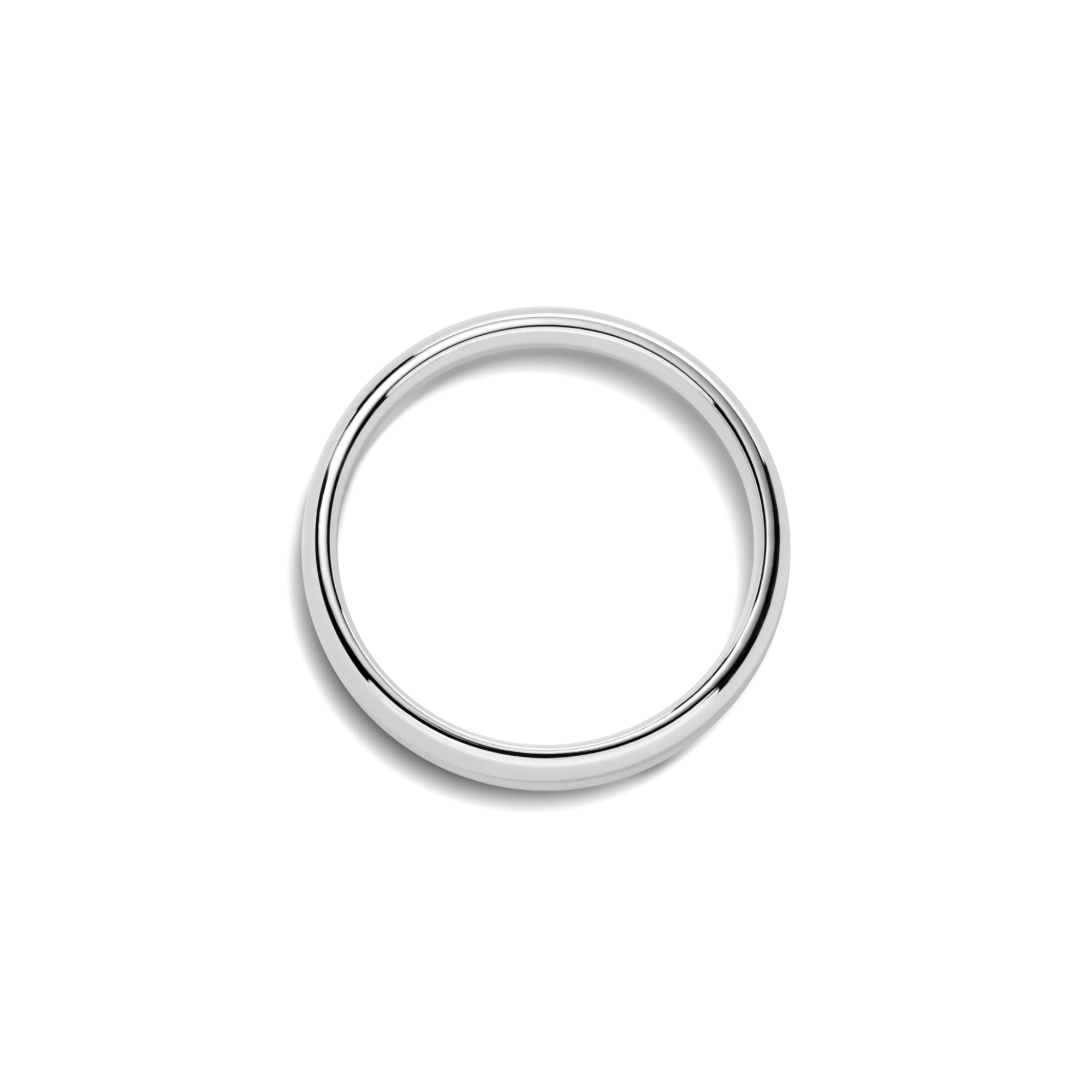 Shinola Rings|Engravable|4mm Round Band White Gold