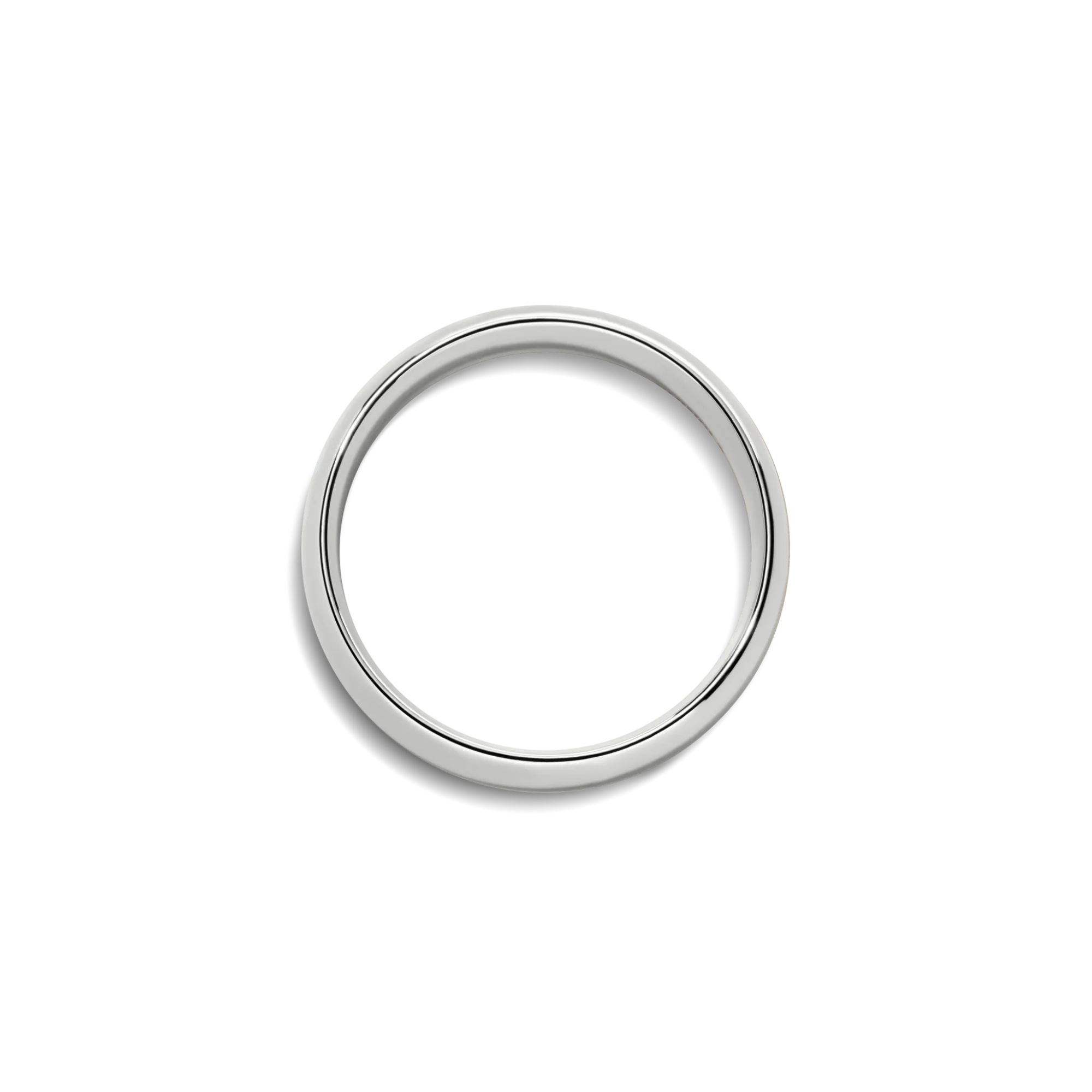 Shinola Rings|Engravable|6mm Round Band White Gold