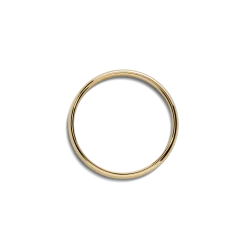 Shinola Rings|Engravable|2mm Round Band Yellow Gold