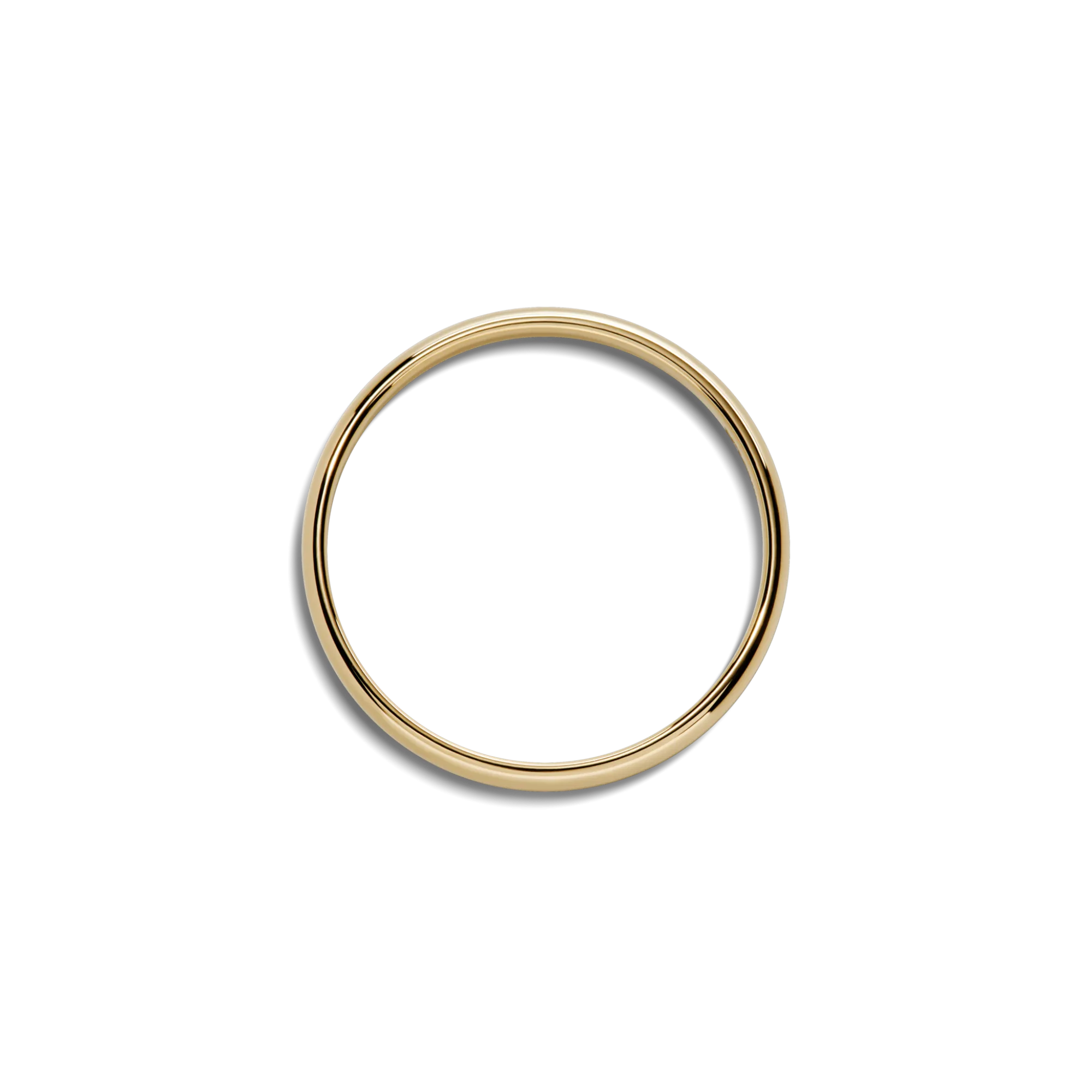 Shinola Rings|Engravable|2mm Round Band Yellow Gold
