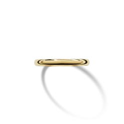 Shinola Rings|Engravable|2mm Round Band Yellow Gold