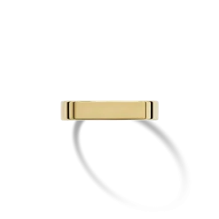 Shinola Rings|Engravable|4mm Round Band Yellow Gold