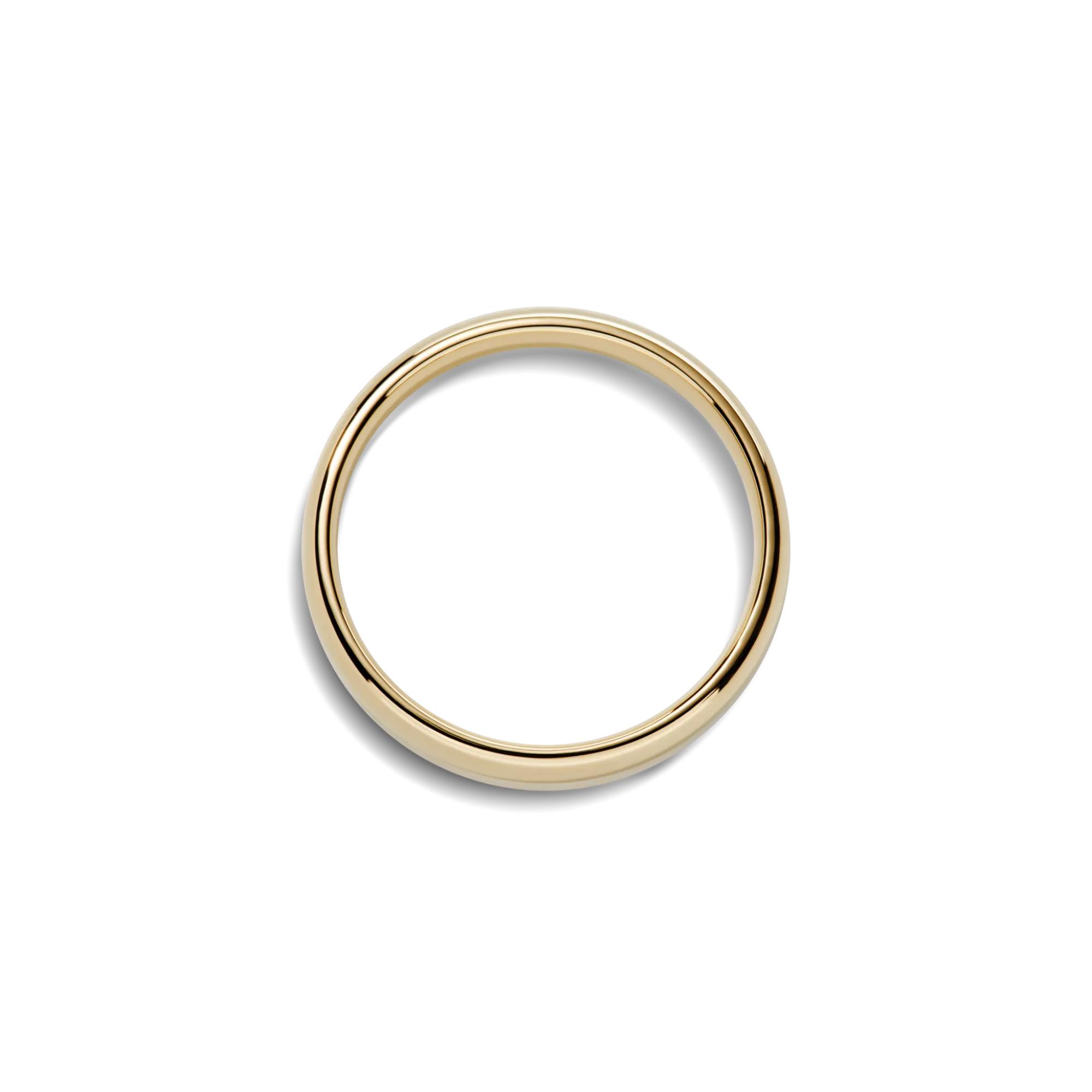 Shinola Rings|Engravable|4mm Round Band Yellow Gold