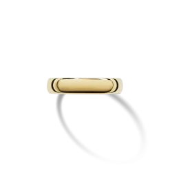 Shinola Rings|Engravable|4mm Round Band Yellow Gold