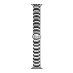Shinola Metal|Apple Watch® Compatible|20mm Stainless Steel 3-Link Apple Watch Bracelet