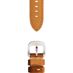 Shinola Shop All Straps|Leather|20mm Tan Leather Watch Strap Tan & White