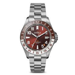 Shinola Automatic Watches|Automatic Watches|Monster GMT Automatic Watch Whiskey