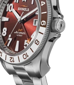 Shinola Automatic Watches|Automatic Watches|Monster GMT Automatic Watch Whiskey