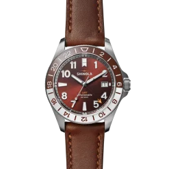 Shinola Automatic Watches|Automatic Watches|Monster GMT Automatic Watch Whiskey