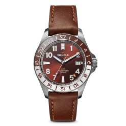 Shinola Automatic Watches|Automatic Watches|Monster GMT Automatic Watch Whiskey