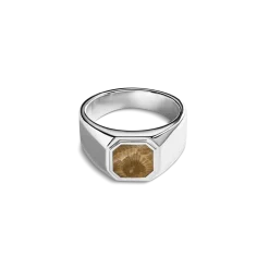 Shinola Rings|Pet|Octagonal Inlay Signet Ring Petoskey