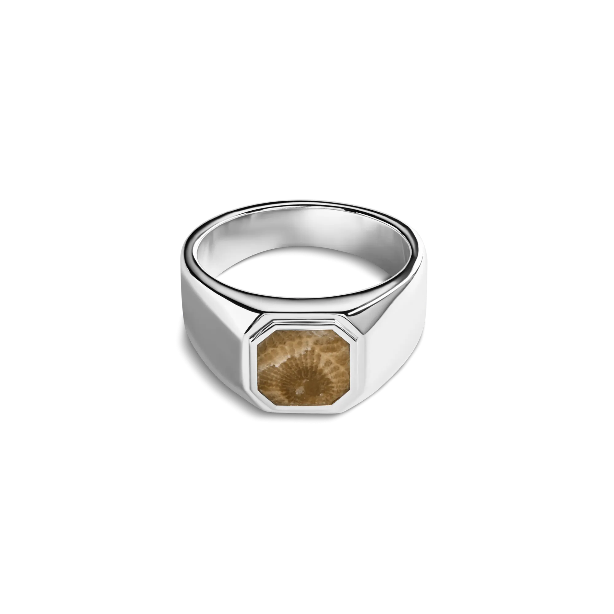 Shinola Rings|Pet|Octagonal Inlay Signet Ring Petoskey